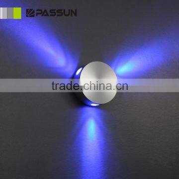 elegant blue color three beams LED decorative wall lights