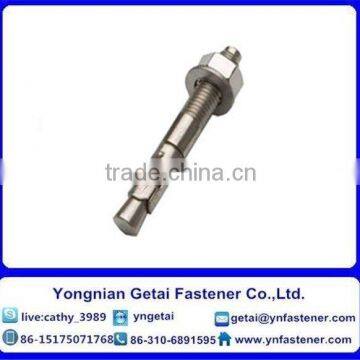 Carbon Steel M8*120 Wedge Anchor Silver White Zinc-plated With Nut and Washer