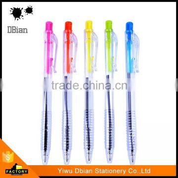 Hot sale Logo Customized Cheap Ball Point Pen color click pen