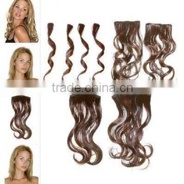 Wavy Extended Clip In Extensions (8 pcs) - Remy Human hair 120G 100%