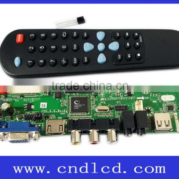 V59 LED LCD TV Mother Main Controller Driver Board with IR receiver & CND Remote control