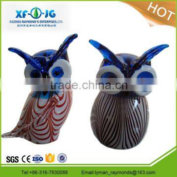 Hand made glass owl for home decoration, murano series