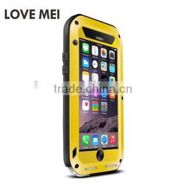 LOVE MEI Metal Cover for 6 plus Metal Case Water Dirt Shock Proof Gorilla Glass