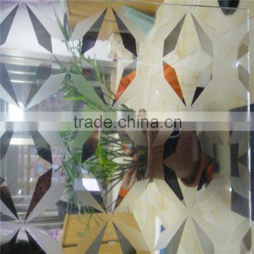 titanium with acid etched glass ,acid for glass etching, flower design glass etching