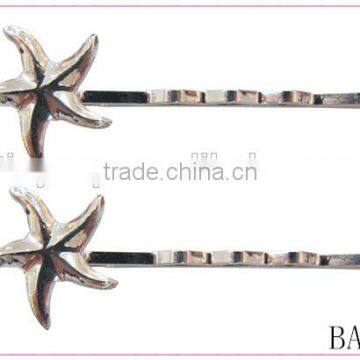 metal starfish sea hair clip