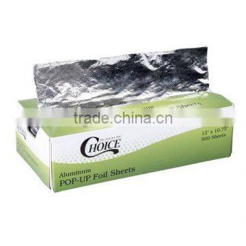 embossed aluminum pop-up foil sheets for kitchen use