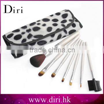 7Pcs Professional Makeup Brush Organizer Kits Natural Cosmetic Bag