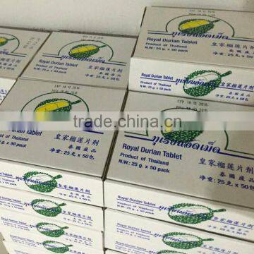 Thai Tastes Great Durian Tablets Mix Milk Sweet Candy Premium Natural Produce of Thailand Finest Healthy Desserts Good Taste