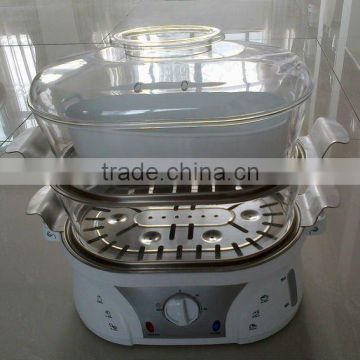 Stainless steel electric food steamer steam cooker