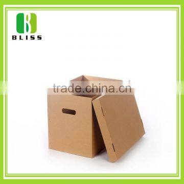 Reuseable cheap high quality kreft packaging paper storage box