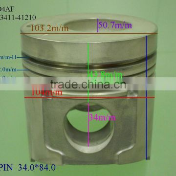 High quality 104mm piston for D4AF engine