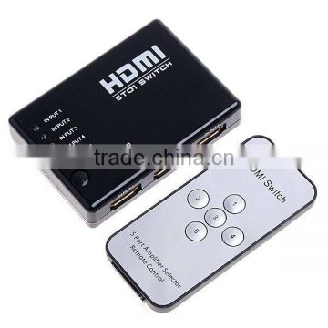 5 Port 1080P Video HDMI Switch Switcher Splitter for HDTV PS3 DVD with IR Remote