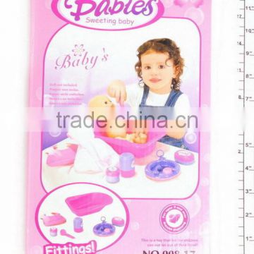 2014 Hot selling Sweeting Baby Doll Taking bath shower Play Toy set with certificate