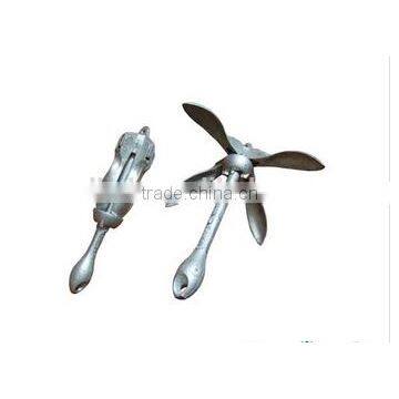 Marine folding anchor for inflatable boat