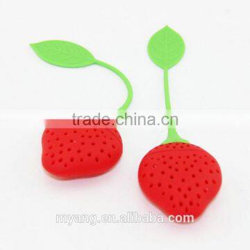 Wholesale Strawberry Fruit Silicone Tea Infusers /silicone Strawberry Tea Infuser With Lid photo-2