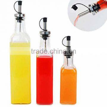 different size square essential glass oil bottle
