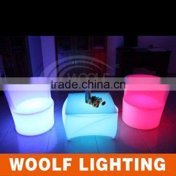 Newest Half Winged Glowing Colourful LED Bar Chair