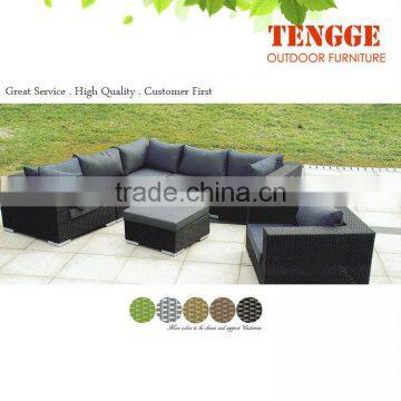 Outdoor furniture modern rattan wicker patio sofa set designs