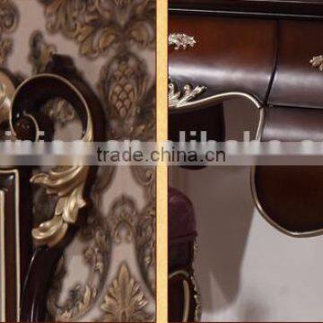 High Quality Dessing Table and Chair, Exquisite Wood Carving Dresser With Mirror, Bedroom Furniture Dressing Table (BF01-ML034) photo-6