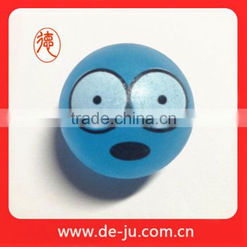 Emoji Large Eye Printing Blue Rubber Weighted Ball