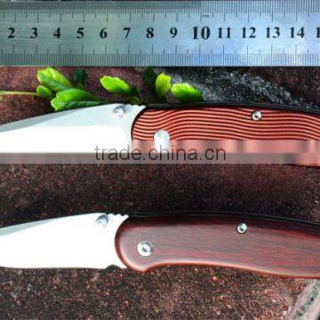 Custom Stainless Steel Camping Knife With Natural Rosewood Handle