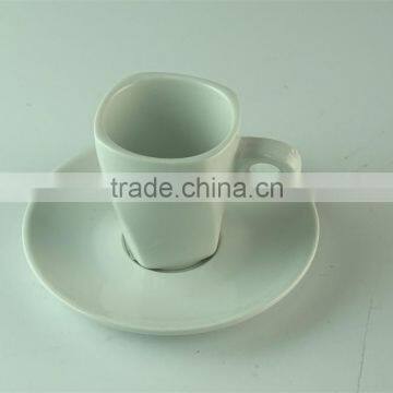 100ml Stocked Cheap White Ceramic Coffee Cup With Saucer photo-2