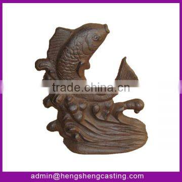Antique Cast Iron Fish Unique Door Stopper / Unique Door Stopper