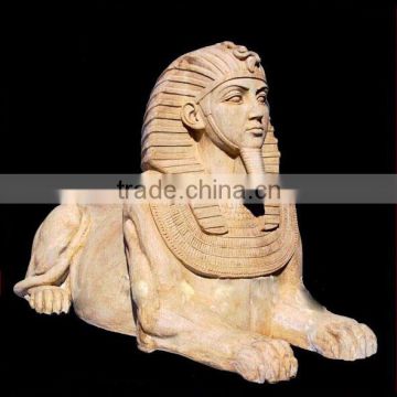 Outdoor natural stone carved stone sphinx statue