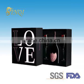 Wine glass packaging box for wine bottle gift box