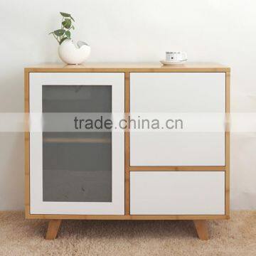 Bamboo material simple design modern kitchen cabinet