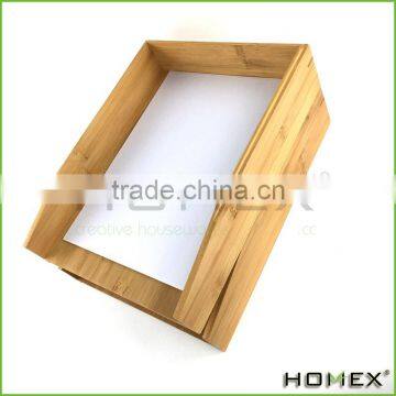 Natural Bamboo Office 2-Tier Letter Tray Homex-BSCI