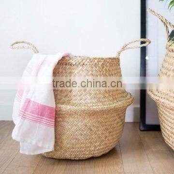 Storage Baskets With Handles / Natural Seagrass Foldable Basket Wholesale photo-3