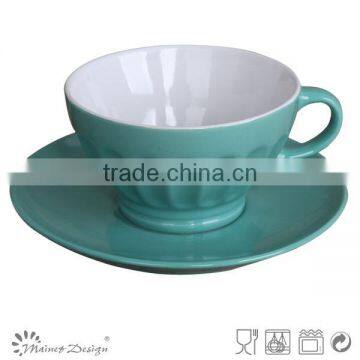 Fast Shipment Low MOQ 2015 Ceramic Breakfast Soup Bowl With Saucer,ceramic Soup Mug With Saucer, Ceramic Big Cup and Saucer photo-3