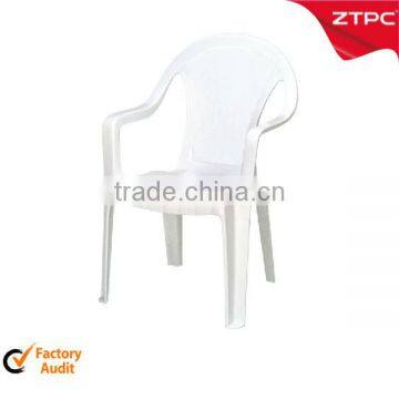 PP stackable plastic chair white outdoor