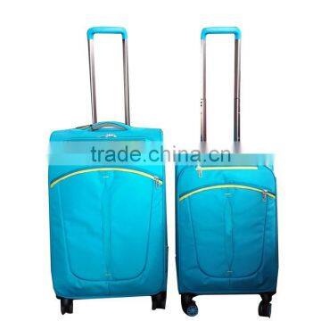 teenage blue lighted luggage set