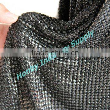 Fashion Black 3mm Flower Sequin Metal Mesh Fabric