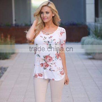 Trendy Floral Print Ladies Summer Tank Tops