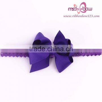 Colorful Baby Girls Newborn Elastic Satin Ribbon Headbands photo-6