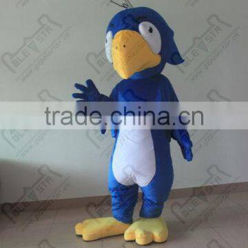 Yellow Beak Blue Eagle Mascot Costume White Belly photo-2