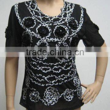 2012 NEW beads and fashion embroidery top