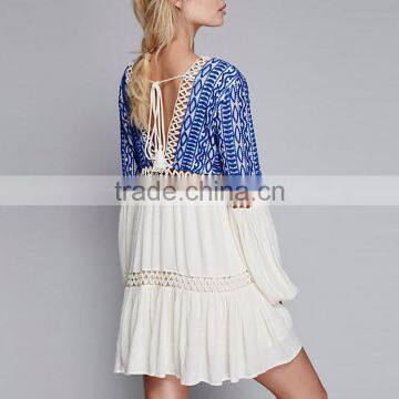 New Fashion Designer One Piece Wedding Party Mini Dress Deep V Beaded Embroidery Dress HSD7859 photo-3
