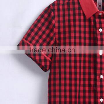 Wholesale Tailored Summer School Plaid Shirt Made Children Shirt photo-4