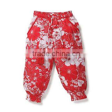 Hot Sale Breathable 100% Cotton Baby Harem Pants and Palazzo Clothes For Kids Wear