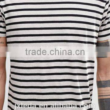 Cheap High Quality Striped Men Crew Neck T-shirt Manufacturers in China photo-3
