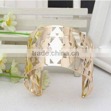 2015 Fashion Metal Gold Hollow Open Bangle Jewelry Adjustable photo-4