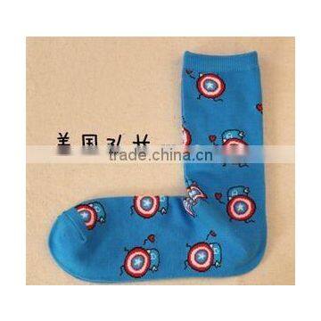 2015 the Avengers Personality Tide Lovers in Tube Socks Marvel DC Series of the Same Paragraph Socks for Men and Wome EML-9-2042