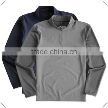 Custom 100% Polyester breathable mens long sleeve high quality Golf Dri fit Lightweight 1/4 Zip Pullover