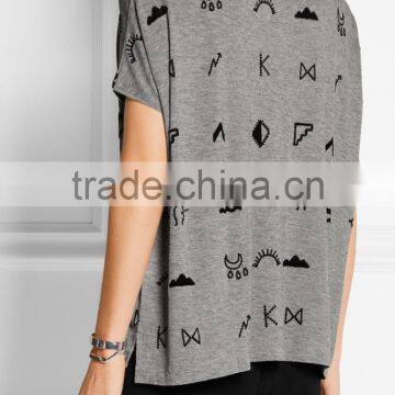 Fashion Ladies T-shirt Print Design With Full Over Pattern photo-2