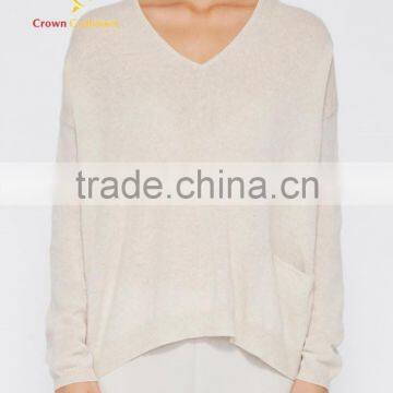 Erdos Cashmere Sweater Pullover for Women V Neck