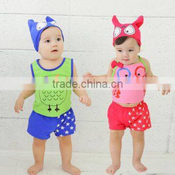 S60579B 2017 Fashion cute children's swimsuit 3pcs swimwear sets